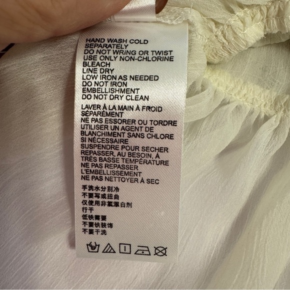 Free People Ivory Embellished Peplum Tank Top NWT Size Small Boho Festival - Picture 10 of 12